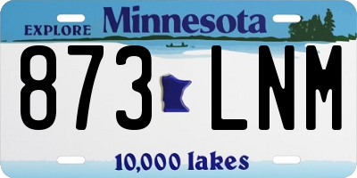 MN license plate 873LNM