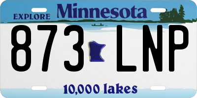MN license plate 873LNP