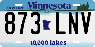 MN license plate 873LNV