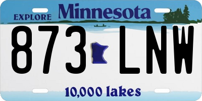 MN license plate 873LNW