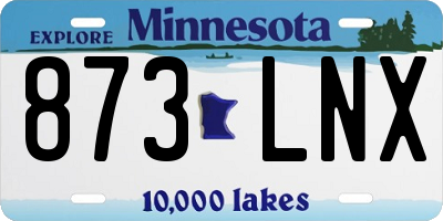 MN license plate 873LNX