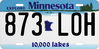 MN license plate 873LOH