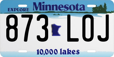 MN license plate 873LOJ