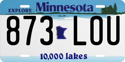 MN license plate 873LOU