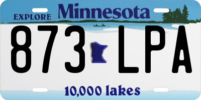 MN license plate 873LPA
