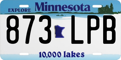 MN license plate 873LPB