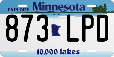 MN license plate 873LPD