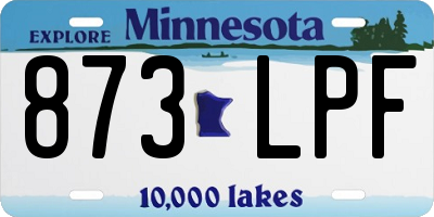 MN license plate 873LPF