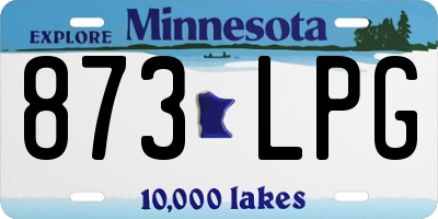 MN license plate 873LPG