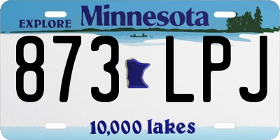 MN license plate 873LPJ