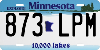 MN license plate 873LPM