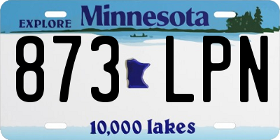 MN license plate 873LPN