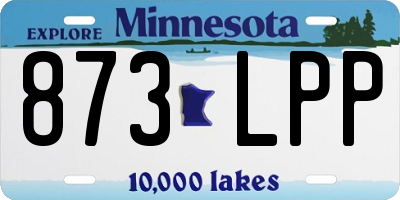MN license plate 873LPP
