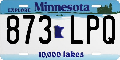 MN license plate 873LPQ