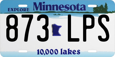 MN license plate 873LPS