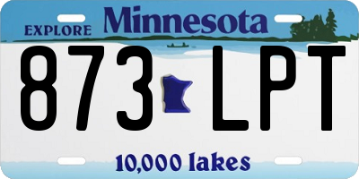 MN license plate 873LPT