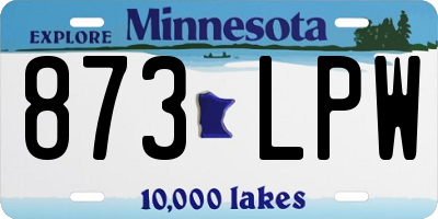 MN license plate 873LPW