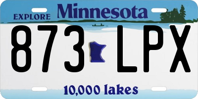 MN license plate 873LPX