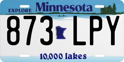 MN license plate 873LPY