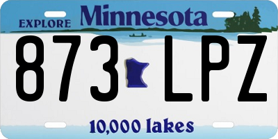 MN license plate 873LPZ