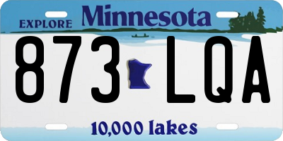 MN license plate 873LQA