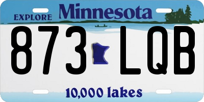 MN license plate 873LQB