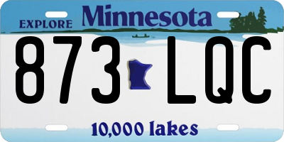 MN license plate 873LQC