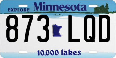 MN license plate 873LQD