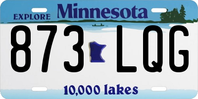 MN license plate 873LQG