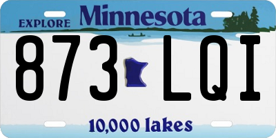 MN license plate 873LQI