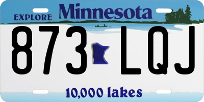 MN license plate 873LQJ