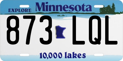 MN license plate 873LQL