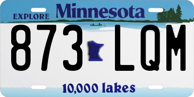 MN license plate 873LQM