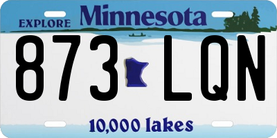 MN license plate 873LQN