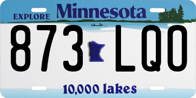 MN license plate 873LQO
