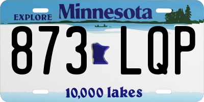 MN license plate 873LQP