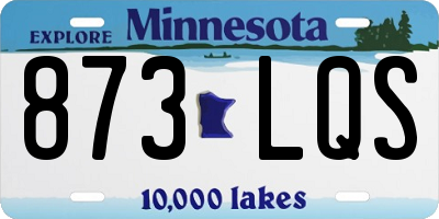 MN license plate 873LQS