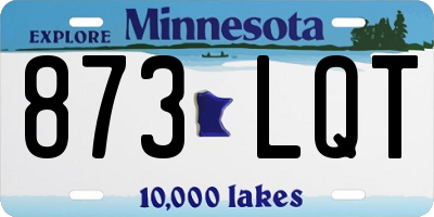 MN license plate 873LQT