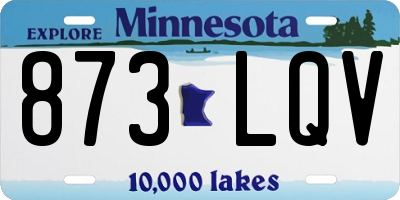 MN license plate 873LQV
