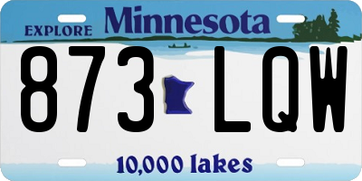 MN license plate 873LQW