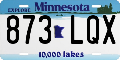 MN license plate 873LQX