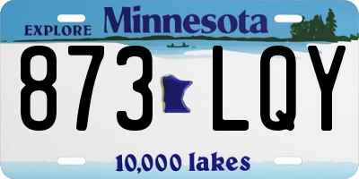MN license plate 873LQY