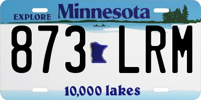 MN license plate 873LRM
