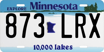 MN license plate 873LRX