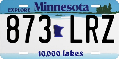 MN license plate 873LRZ