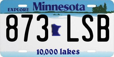 MN license plate 873LSB
