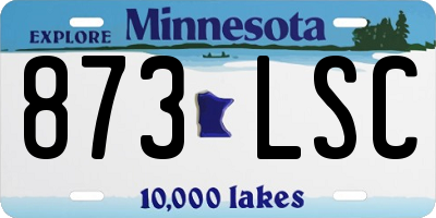 MN license plate 873LSC