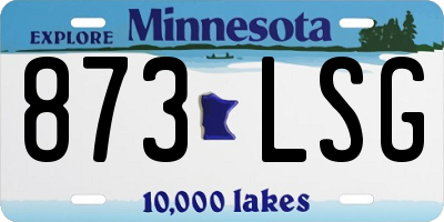 MN license plate 873LSG