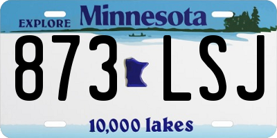 MN license plate 873LSJ