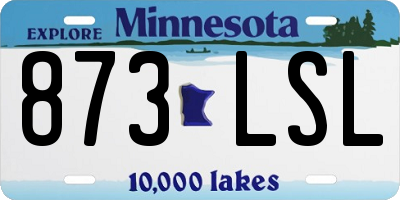 MN license plate 873LSL